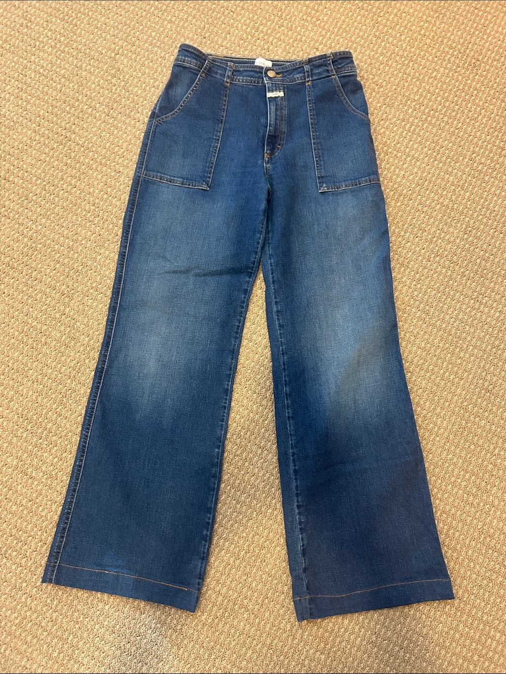 Closed Wide-Leg Jeans in Medium Blue Denim
